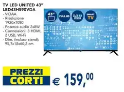 Esselunga TV LED UNITED 43" LED43HS90VDA offerta