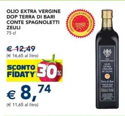 Esselunga Olio extra vergine dop terra di bari conte spagnoletti zeuli offerta