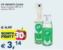 Esselunga Cif infinite clean spray multiuso o ricarica offerta