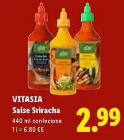 Lidl VITASIA Salse Sriracha offerta