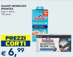 Esselunga Guanti monouso spontex latex o black offerta