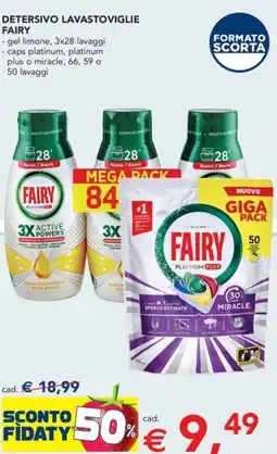 Esselunga Detersivo lavastoviglie FAIRY offerta