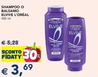 Esselunga Shampoo o balsamo ELVIVE L'ORÉAL offerta