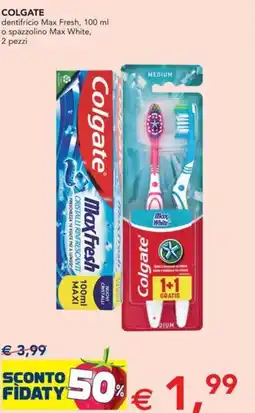 Esselunga COLGATE dentifricio Max Fresh, o spazzolino Max White, offerta