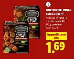 Lidl UNCONVENTIONAL Tofu a cubetti offerta