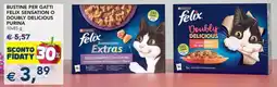 Esselunga Bustine per gatti felix sensation o doubly delicious PURINA offerta