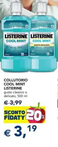 Esselunga Collutorio cool mint listerine gusto classico o delicato offerta