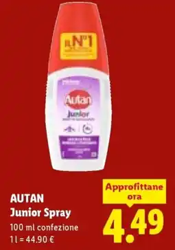 Lidl AUTAN Junior Spray offerta