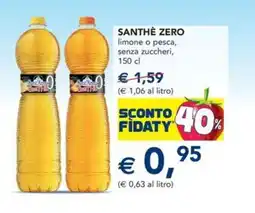 Esselunga Santhè zero limone o pesca, senza zuccheri offerta