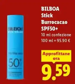 Lidl BILBOA Stick Burrocacao SPF50+ offerta