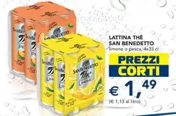 Esselunga Lattina thè san benedetto limone o pesca offerta
