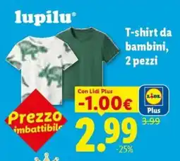 Lidl T-shirt da bambini, 2 pezzi offerta