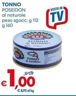 MD Discount TONNO POSEIDON al naturale offerta