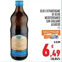 Conad Olio extravergine di oliva mediterraneo san giuliano ALGHERO offerta