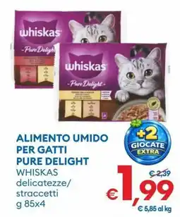 MD Discount Alimento umido per gatti pure delight whiskas delicatezze/ straccetti offerta