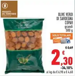 Conad Olive verdi di sardegna copar offerta