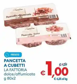 MD Discount Pancetta a cubetti la fattoria dolce/affumicata offerta
