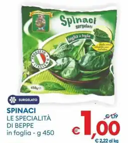 MD Discount Spinaci le specialità di beppe in foglia offerta