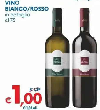 Vino bianco/rosso in bottiglia