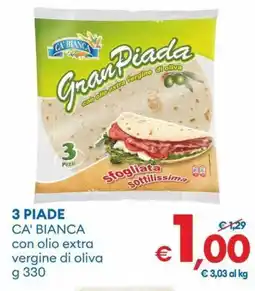 MD Discount 3 piade ca' bianca con olio extra vergine di oliva offerta