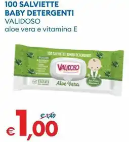 MD Discount 100 salviette baby detergenti validoso aloe vera e vitamina E offerta