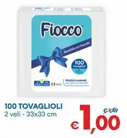 MD Discount Fiocco 100 tovaglioli offerta