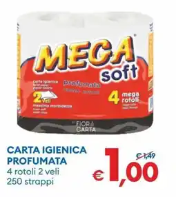 MD Discount Carta igienica profumata 4 rotoli 2 veli offerta