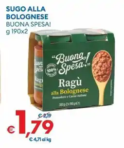 MD Discount Sugo alla bolognese BUONA SPESA! offerta