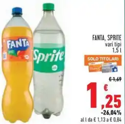 Conad Fanta, sprite offerta