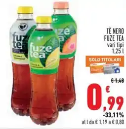 Conad Tè nero FUZE TEA offerta