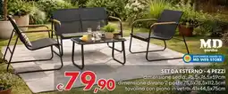 MD Discount MD Garden set da esterno offerta