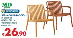 MD Discount Md garden sedia con braccioli in plastica offerta