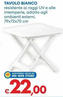 MD Discount Md garden tavolo bianco offerta