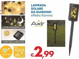 MD Discount Axir lampada solare da giardino effetto fiamma offerta