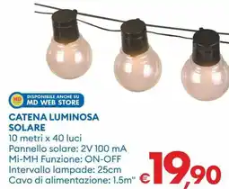 MD Discount Catena luminosa solare offerta