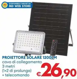 MD Discount Proiettore solare 1200LM offerta