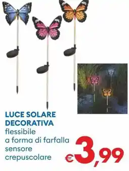 MD Discount Luce solare decorativa flessibile a forma di farfalla sensore crepuscolare offerta