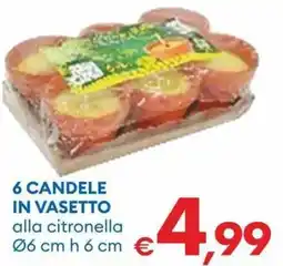 MD Discount 6 candele in vasetto alla citronella offerta