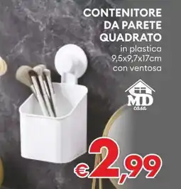 MD Discount Contenitore da parete quadrato in plastica offerta