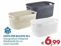 MD Discount Cesta per bucato impugnature integrate offerta