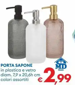 MD Discount Porta sapone in plastica e vetro offerta