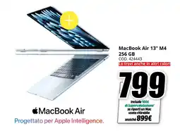 MediaWorld MacBook Air 13" M4 256 GB offerta