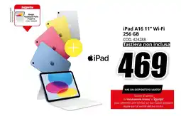 MediaWorld iPad A16 11" Wi-Fi 256 GB offerta