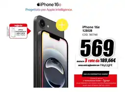 MediaWorld iPhone 16e 128GB offerta