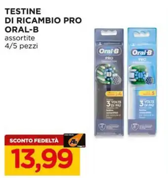 Testine di ricambio pro ORAL-B