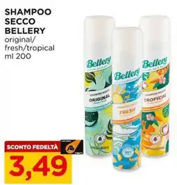Alì Supermercati Shampoo secco bellery original/ fresh/tropical offerta