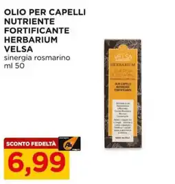 Alì Supermercati Olio per capelli nutriente fortificante herbarium velsa sinergia rosmarino offerta