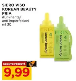 Alì Supermercati Siero viso korean beauty fria illuminante/ anti imperfezioni offerta