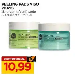 Alì Supermercati Peeling pads viso 7days detergente/purificante 50 dischetti offerta