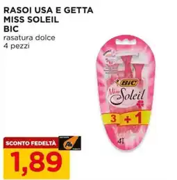 Alì Supermercati Rasoi usa e getta miss soleil bic rasatura dolce offerta